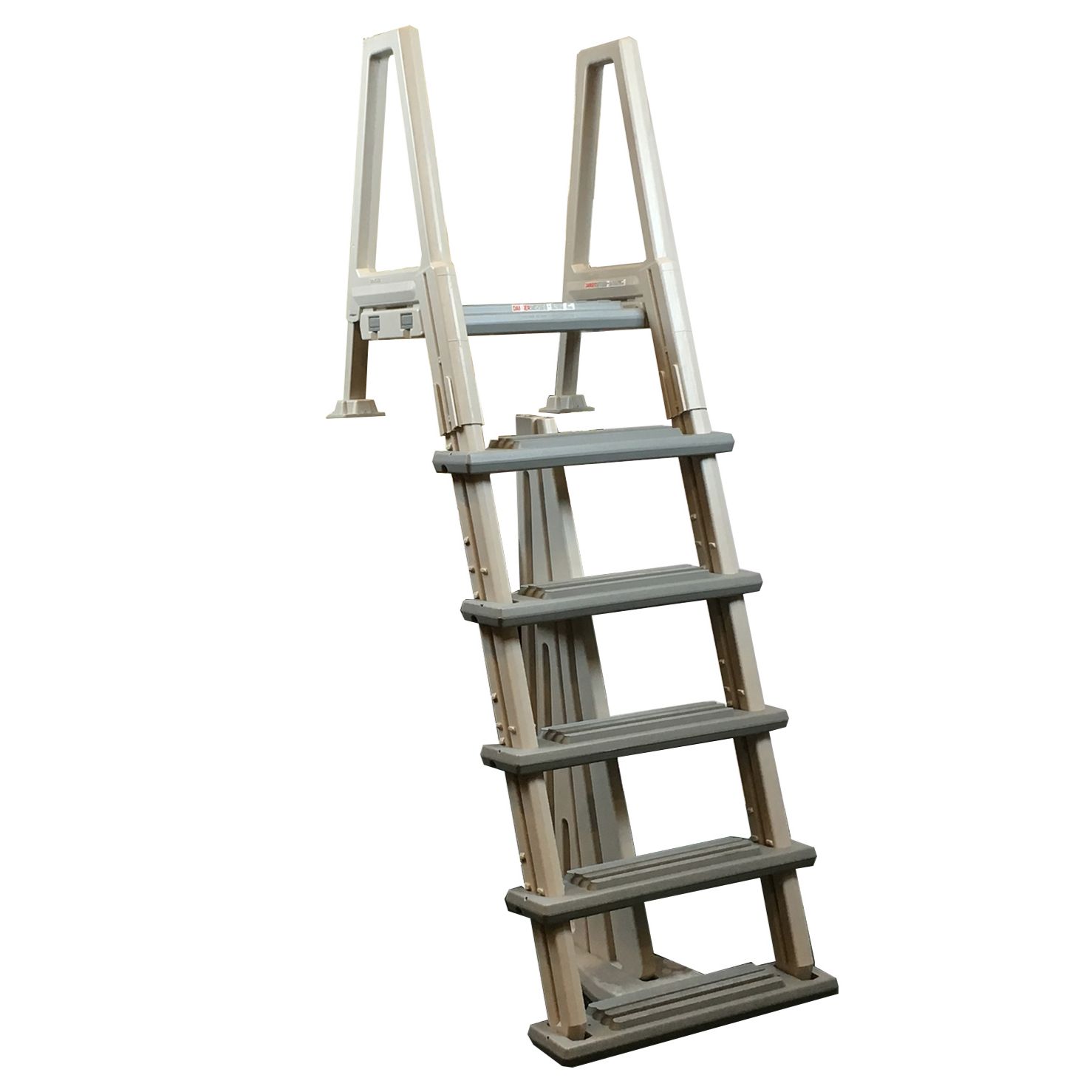 J-FRAME AG POOL LADDER WARM GREY 42-56IN 300LBS