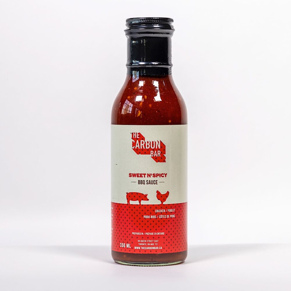 The CARBON BAR SWEET N SPICY BBQ SAUCE 350ML