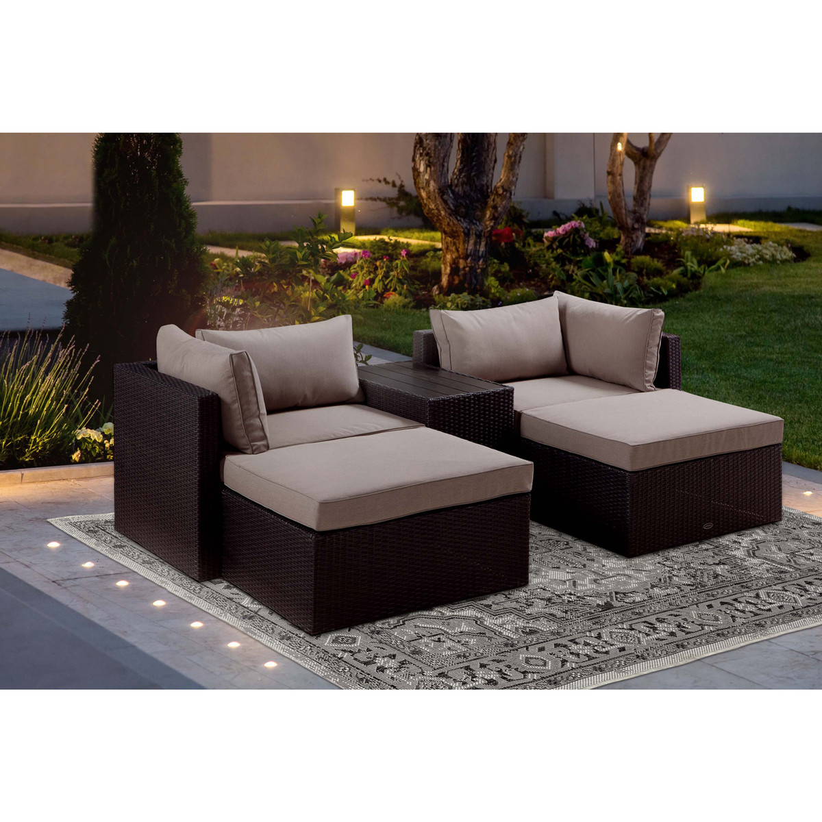 Patioflare Lawrence 5-Piece Sectional Set