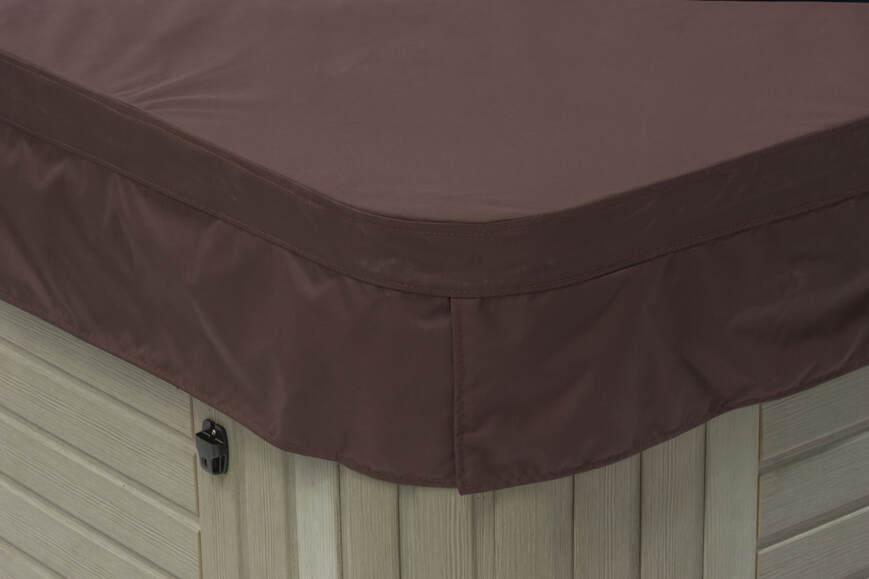 Omega Spa Cover 5in x 3in WeatherShield Mahogany Brown