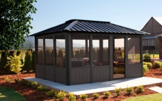 Hot Water Pools and Spas is an official Visscher Gazebo Dealer. We offer open air, semi and fully enclosed gazebos, and pergolas for Calgary Hot Water Pools and Spas is an official Visscher Gazebo Dealer. We offer open air, semi and fully enclosed gazebos, and pergolas for Calgary