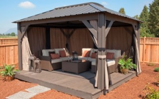 Hot Water Pools and Spas is an official Visscher Gazebo Dealer. We offer open air, semi and fully enclosed gazebos, and pergolas for Calgary Hot Water Pools and Spas is an official Visscher Gazebo Dealer. We offer open air, semi and fully enclosed gazebos, and pergolas for Calgary